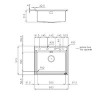 Pomivalno korito FOSTER Stripe 4505 050 