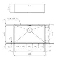 Pomivalno korito FOSTER Quadra 1217 850 