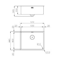 Pomivalno korito FOSTER Skin Gun Metal 4453 046 