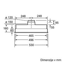 Popolnoma vgradna napa Bosch DHL555BL