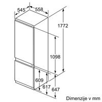 Vgradni hladilnik z zamrzovalnikom Bosch KIS87AFE0