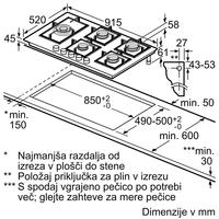 Plinska kuhalna plošča Bosch PPS9A6B90