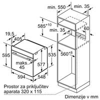 Vgradna pečica s parno funkcijo Bosch HSG636ES1