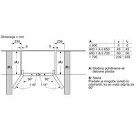 Hladilnik z zamrzovalnikom s francoskimi vrati Bosch KFN96AXEA