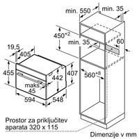 Vgradna kompaktna pečica s funkcijo pare Bosch CSG656BS2