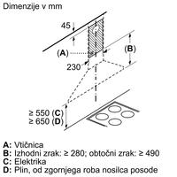 Stenska napa Bosch DWP66BC50