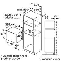 Vgradna mikrovalovna pečica Bosch BFL554MS0