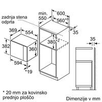 Vgradna mikrovalovna pečica Bosch BFL554MS0