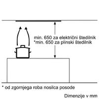 Popolnoma vgradna napa Bosch DHL555BM