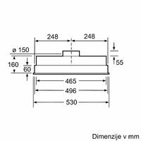 Popolnoma vgradna napa Bosch DHL555BM