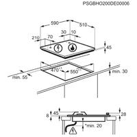 Plinska kuhalna plošča Electrolux KGG6407K
