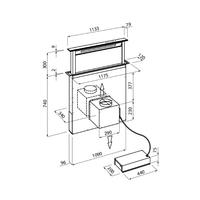 Potopna kuhinjska napa Foster Ghost 120 Flush-mount 2451 120, 117,5x12 cm