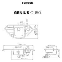 Pomivalno korito SCHOCK Genius C-150 Onyx