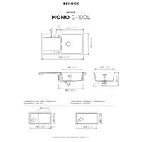 Pomivalno korito SCHOCK Mono D-100L Stone