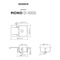 Pomivalno korito SCHOCK Mono D-100S Bronze
