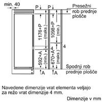 Vgradni hladilnik z zamrzovalnikom Bosch KIV87NSE0