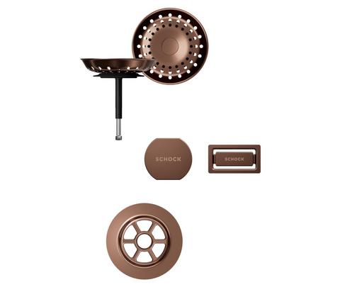 Set izliv, preliv in gumb SCHOCK 400051 Copper brušen