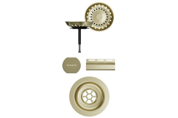 Set izliv, preliv in gumb SCHOCK 400069 White Gold