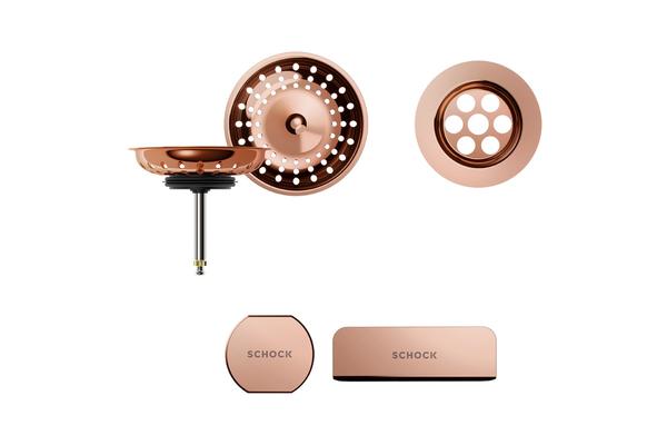 Set izliv, preliv in gumb SCHOCK 400079 Copper