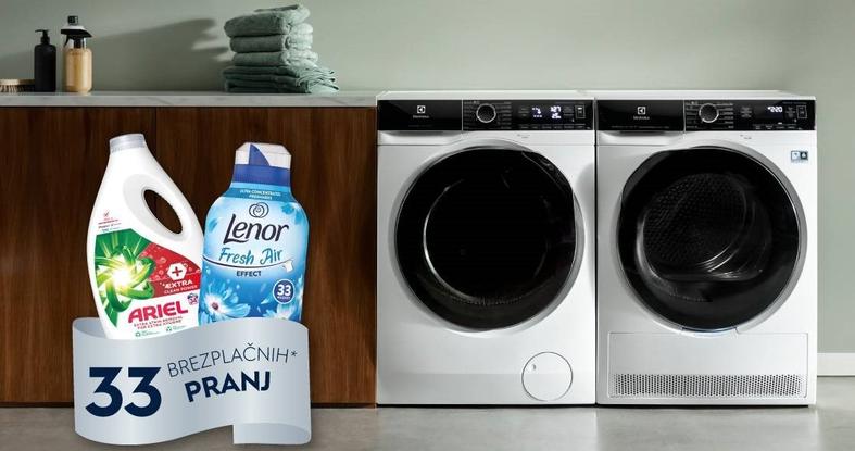 Electrolux promocija: 33 brezplačnih pranj