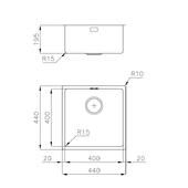 Pomivalno korito FOSTER KE Gun Metal 2156 856