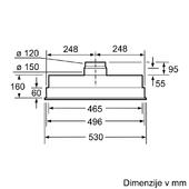 Popolnoma vgradna napa Bosch DHL555BL