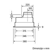 Popolnoma vgradna napa Bosch DHL555BL