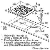 Plinska kuhalna plošča Bosch PNH6B6B90