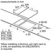 Domino plinska kuhalna plošča Bosch PRB3A6B70