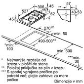 Domino plinska kuhalna plošča Bosch PRB3A6B70