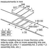 Domino plinska kuhalna plošča Bosch PRB3A6B70