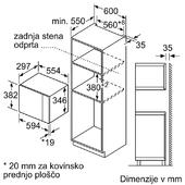 Vgradna mikrovalovna pečica Bosch BFL523MS0