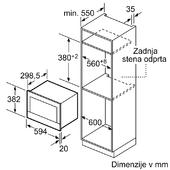 Vgradna mikrovalovna pečica Bosch BFL634GS1