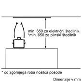 Popolnoma vgradna napa Bosch DHL555BM