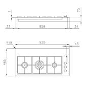 Plinska kuhalna plošča Foster S4000 Line XL 7285 032