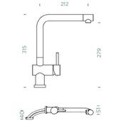 Kuhinjska armatura Schock EPOS W 540125 Chrome