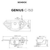 Pomivalno korito SCHOCK Genius C-150 Onyx