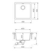 Pomivalno korito SCHOCK Kaia N-100 Magnolia