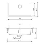 Pomivalno korito SCHOCK Kaia N-100XL Stone