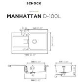 Pomivalno korito SCHOCK Manhattan D-100L Asphalt