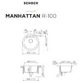 Pomivalno korito SCHOCK Manhattan R-100 Nero