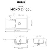 Pomivalno korito SCHOCK Mono D-100L Magma