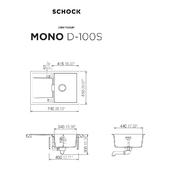 Pomivalno korito SCHOCK Mono D-100S Bronze