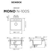 Pomivalno korito SCHOCK Mono N-100S Polaris