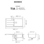 Pomivalno korito SCHOCK Tia D-100L Bronze