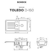 Pomivalno korito SCHOCK Toledo D-150 Magma